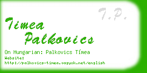 timea palkovics business card